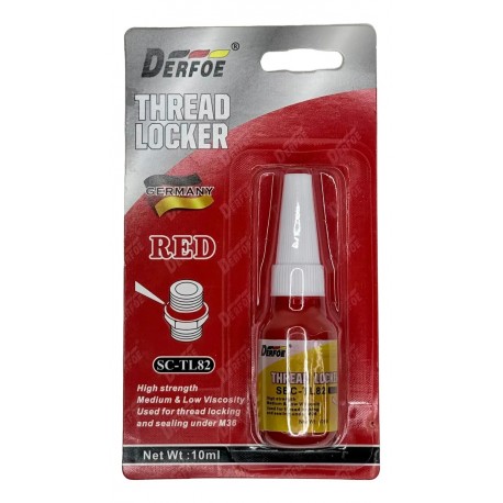 SELLADOR TRABA ROSCA COLOR ROJO 10ML (DERFOE)