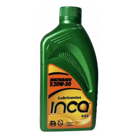 ACEITE MINERAL 20W-50 API SN SAE 0,95 LITROS (INCA)