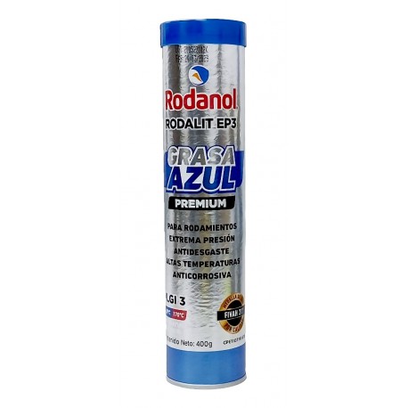 GRASA PARA RODAMIENTO FIBROSA AZUL SEMI-SINTETICA CILINDRO 400 GRS (RODANOL)